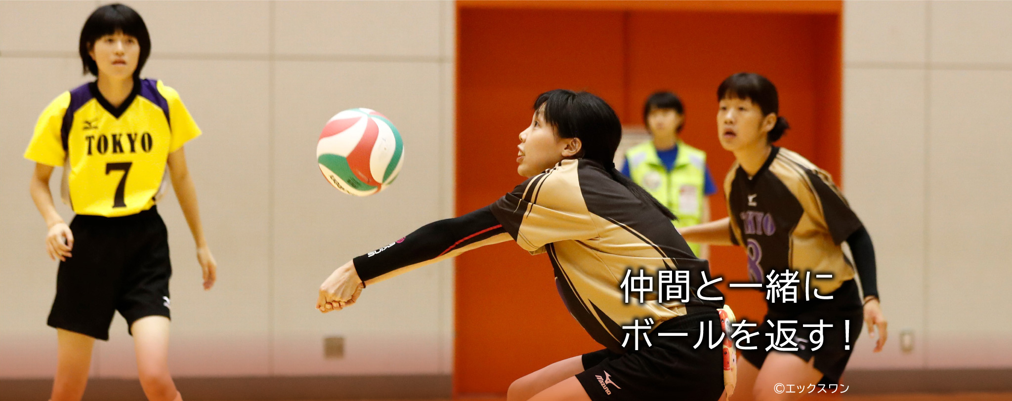 仲間と一緒にボールを返す！©エックスワン